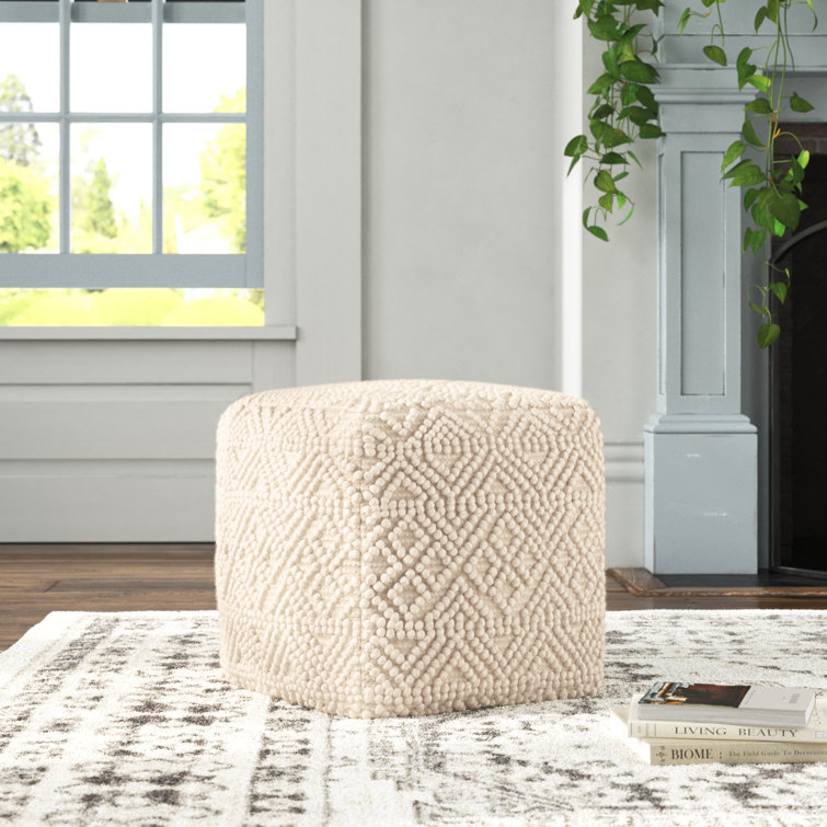 Hygge Upholstered Pouf Birch Lane